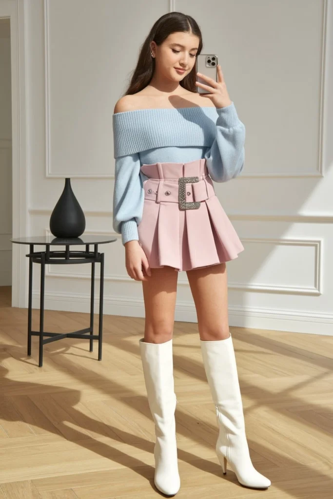 Girly Skirt Outfit
