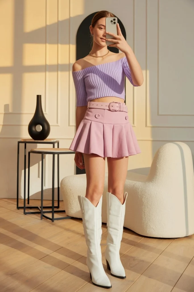 Girly Skirt Outfit